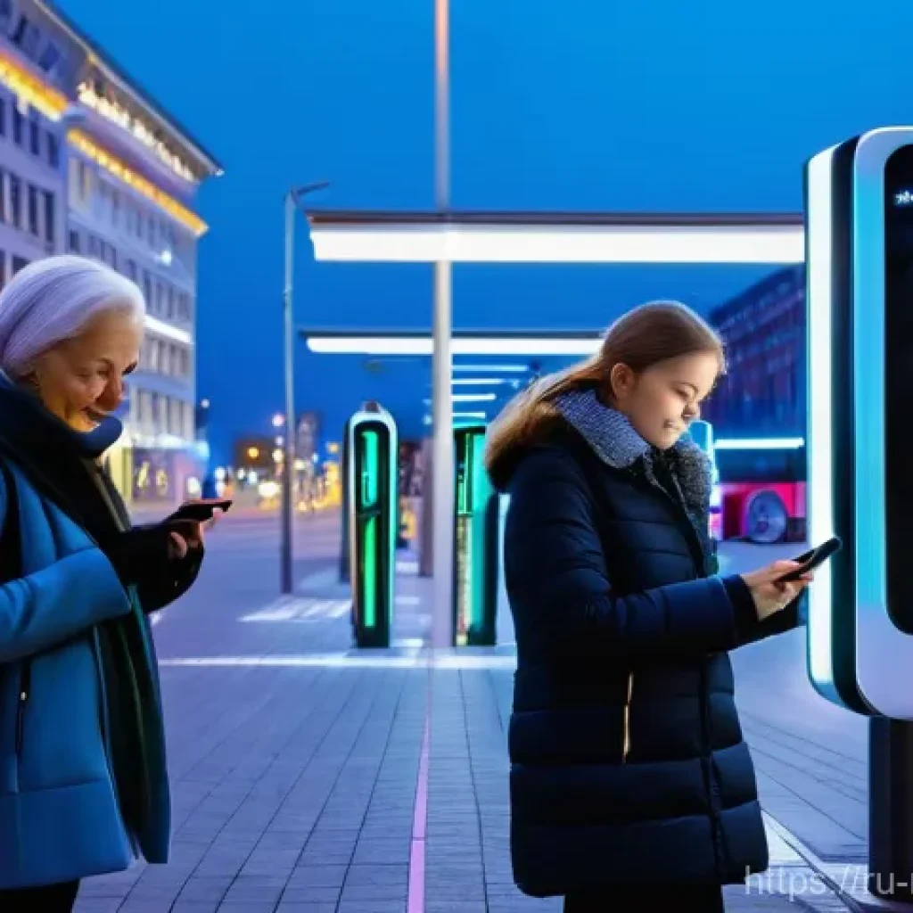 지역개발 분야의 글로벌 트렌드 - **Prompt:** A vibrant, futuristic urban square in a modern Russian city, reminiscent of Kazan or Inn...